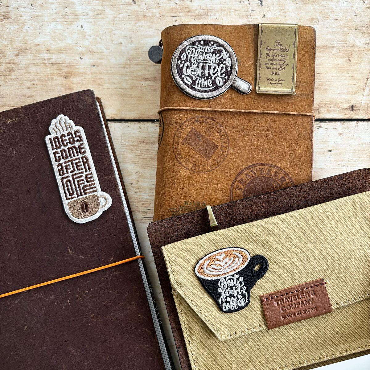 Miso Paper Coffee Embroidery Patches