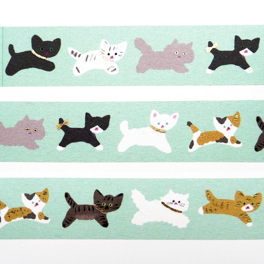 Cozyca Foil-Stamped Washi Tape – Cat Walk — gallery