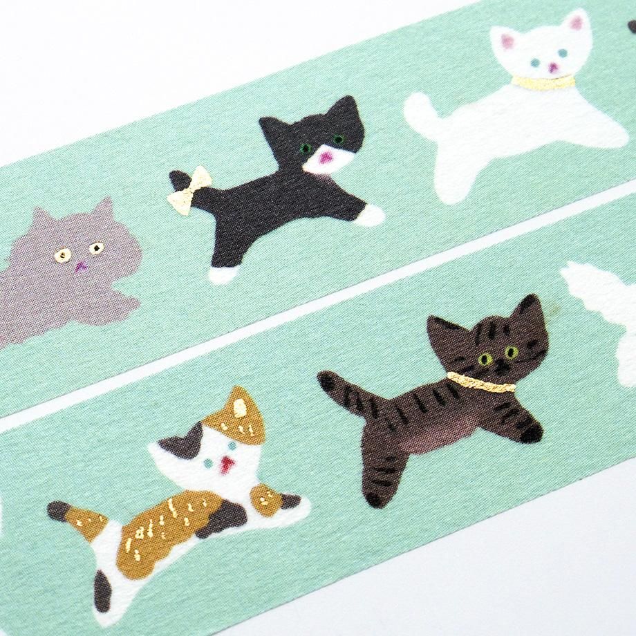 Cozyca Foil-Stamped Washi Tape – Cat Walk — gallery