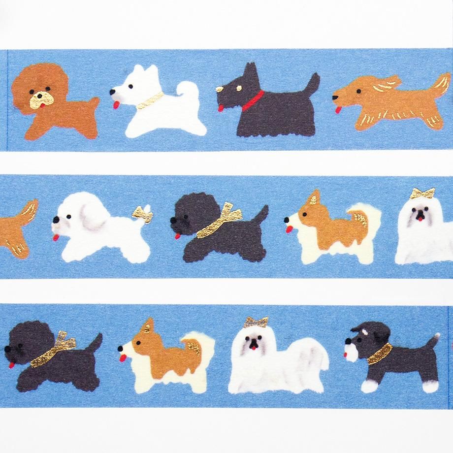 Cozyca Foil-Stamped Washi Tape – Doggie Parade — gallery
