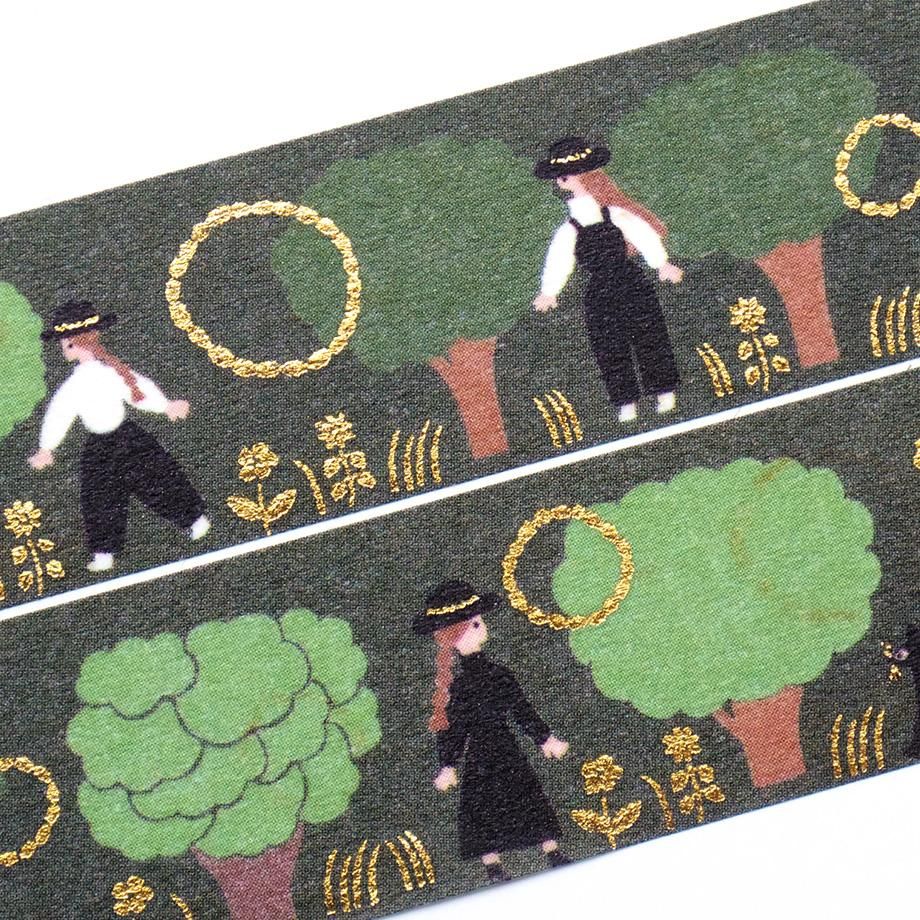 Cozyca Foil-Stamped Washi Tape – Green — gallery
