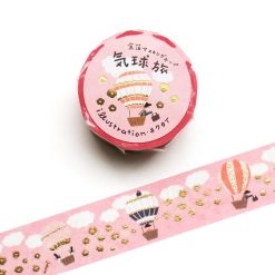 Cozyca Foil-Stamped Washi Tape – Hot Air Balloon Journey