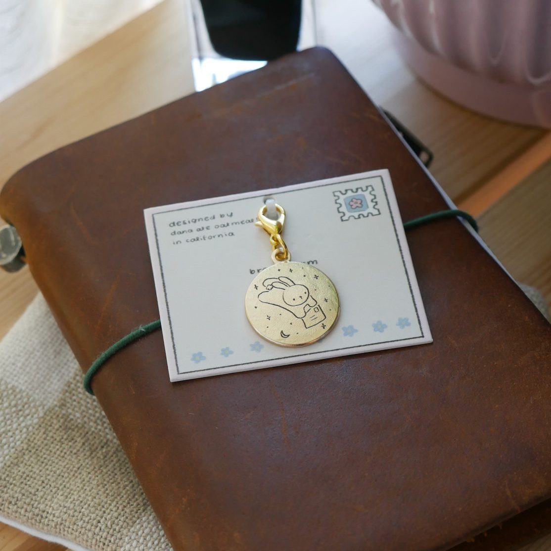 Dana Ate Oatmeal Brass Charm – For You — gallery
