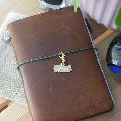 Dana Ate Oatmeal Brass Charm – Handwritten with Love — gallery