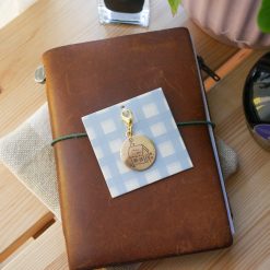 Dana Ate Oatmeal Brass Charm – Stay a While — gallery