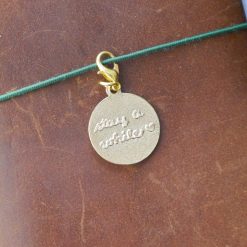 Dana Ate Oatmeal Brass Charm – Stay a While — gallery