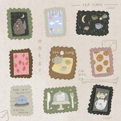 Dana Ate Oatmeal Kiss-Cut Washi Tape – Tea in the Sky — gallery