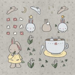 Dana Ate Oatmeal Sticker Sheet – Bunny — gallery