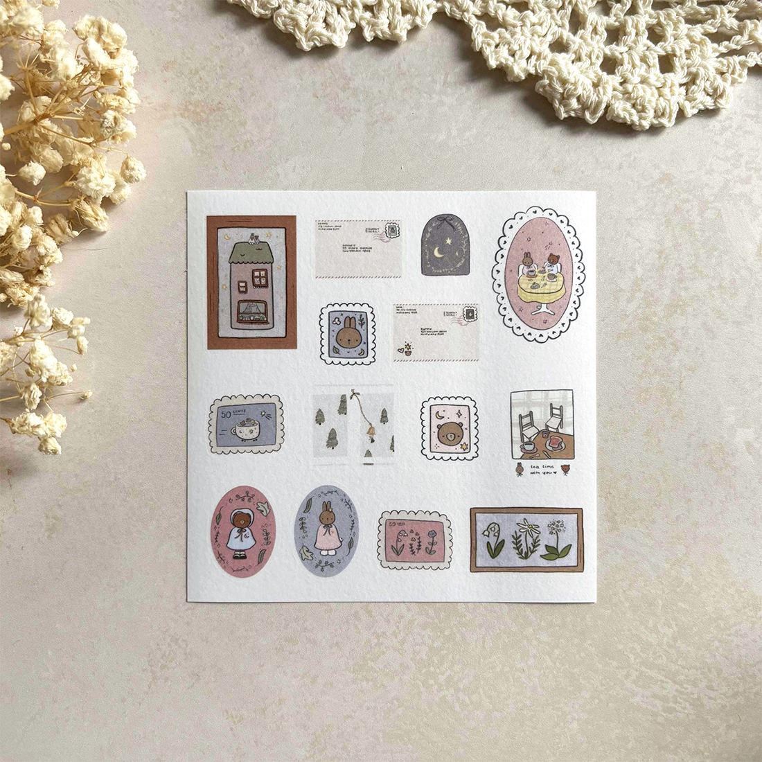 Dana Ate Oatmeal Sticker Sheet – Bunny and Bear
