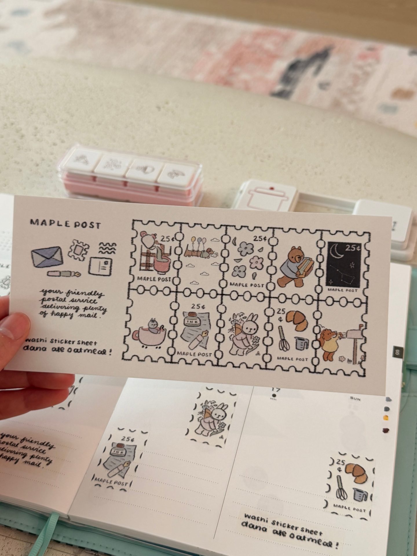 Dana Ate Oatmeal Sticker Sheet – Maple Post — gallery
