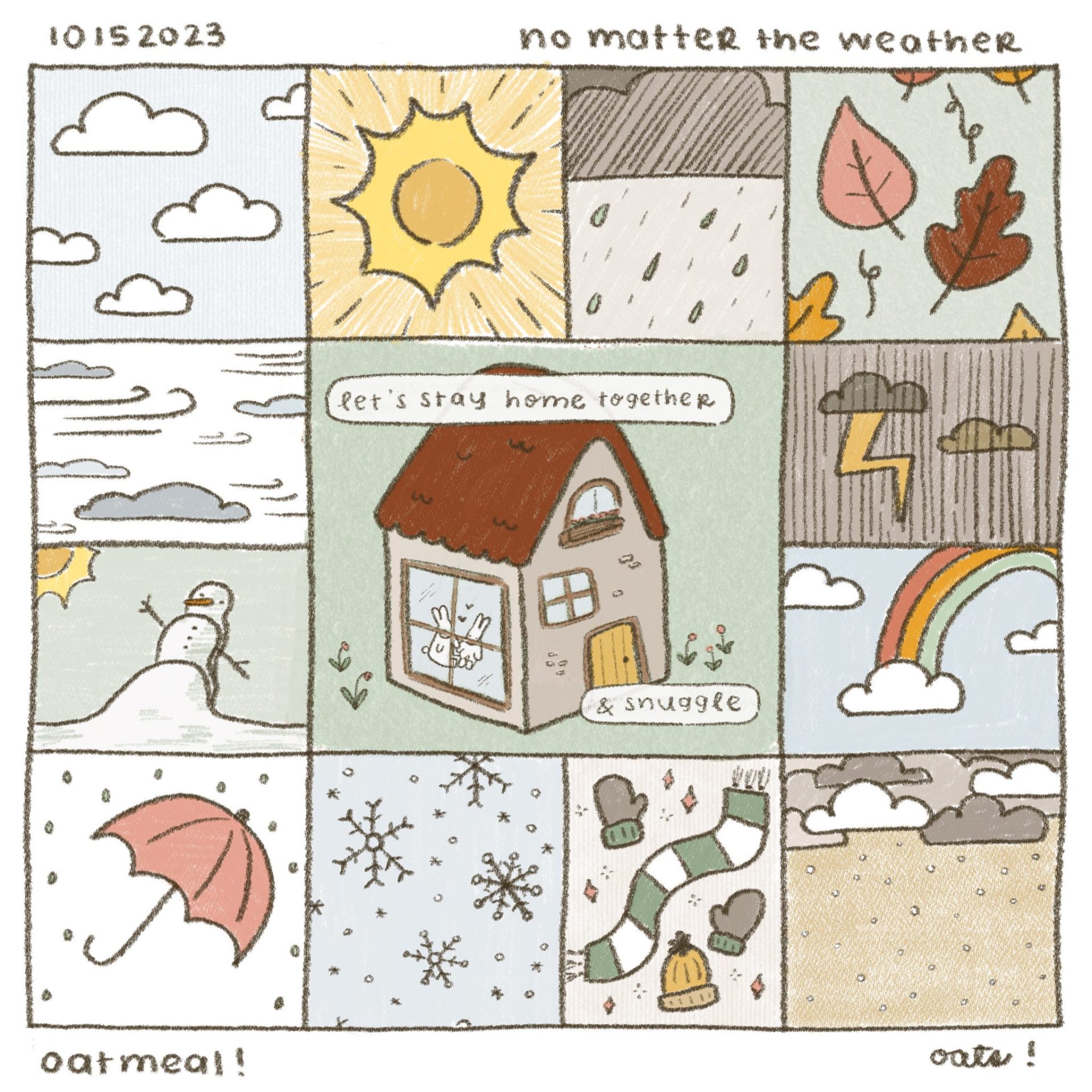 Dana Ate Oatmeal Sticker Sheet – No Matter the Weather — gallery