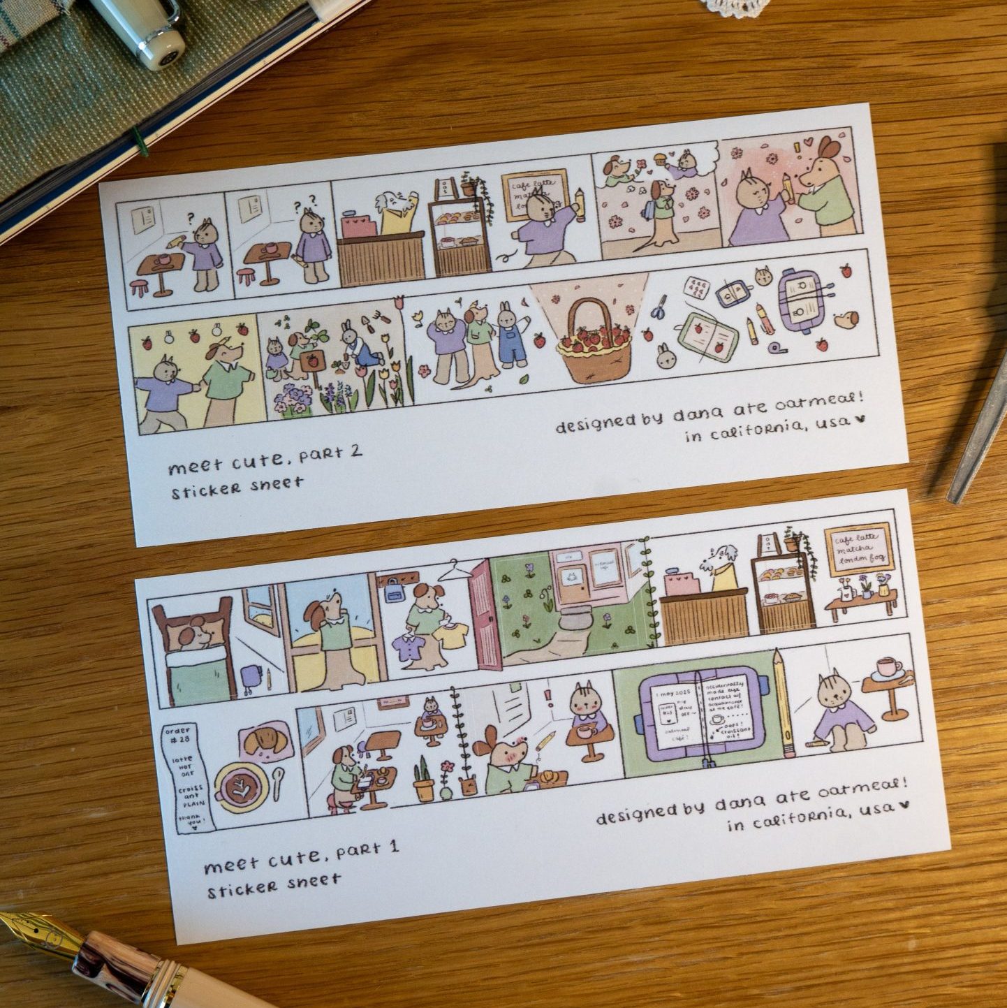Dana Ate Oatmeal Sticker Sheet Set – Meet Cute