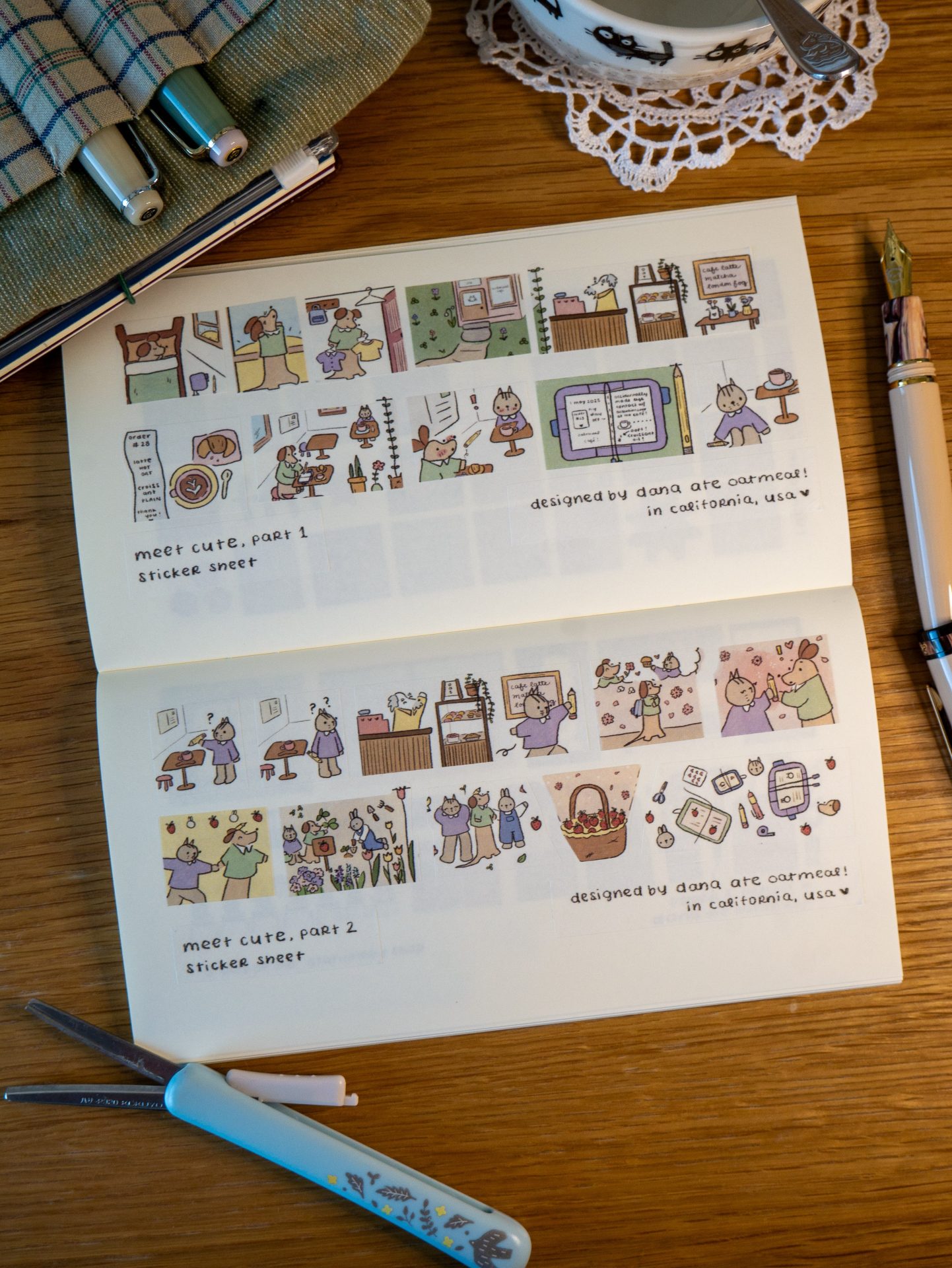 Dana Ate Oatmeal Sticker Sheet Set – Meet Cute — gallery