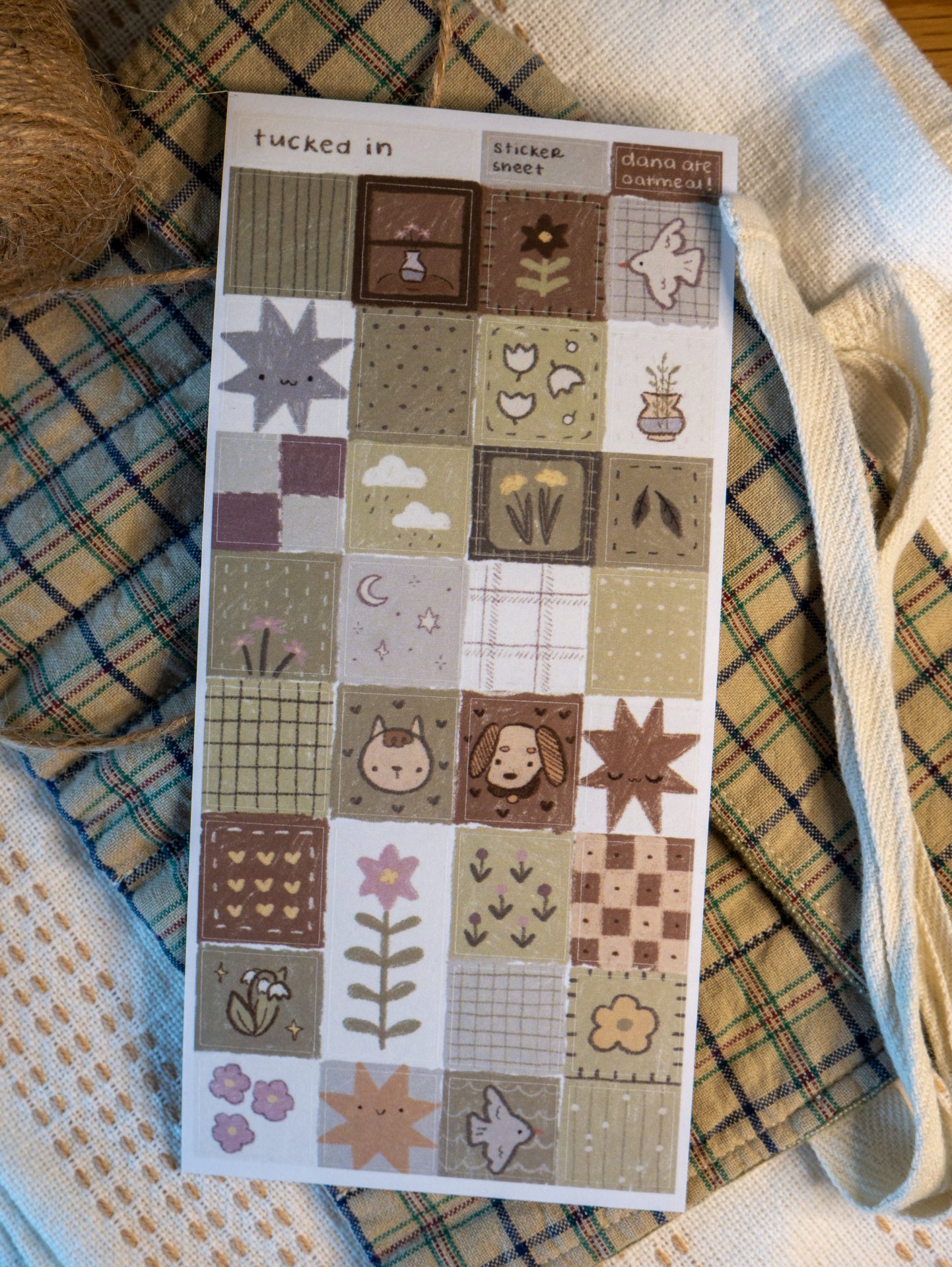 Dana Ate Oatmeal Sticker Sheet – Tucked In — gallery