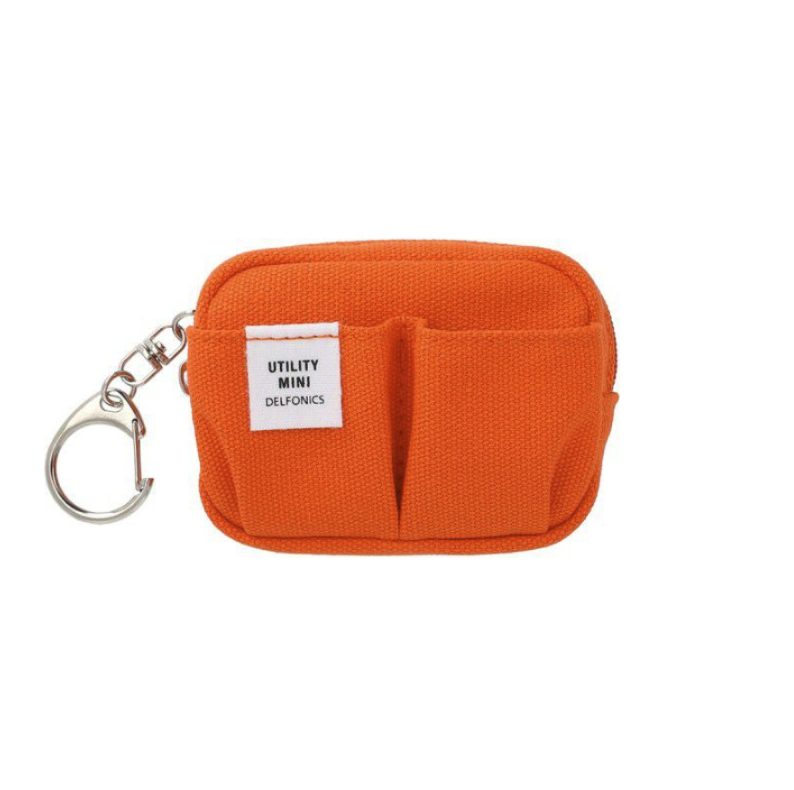 Delfonics Mini Utility Pouch Keychain - Red Orange