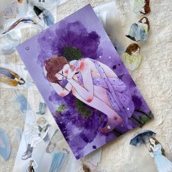 DingDing A5 Notebook – Purple Blooms