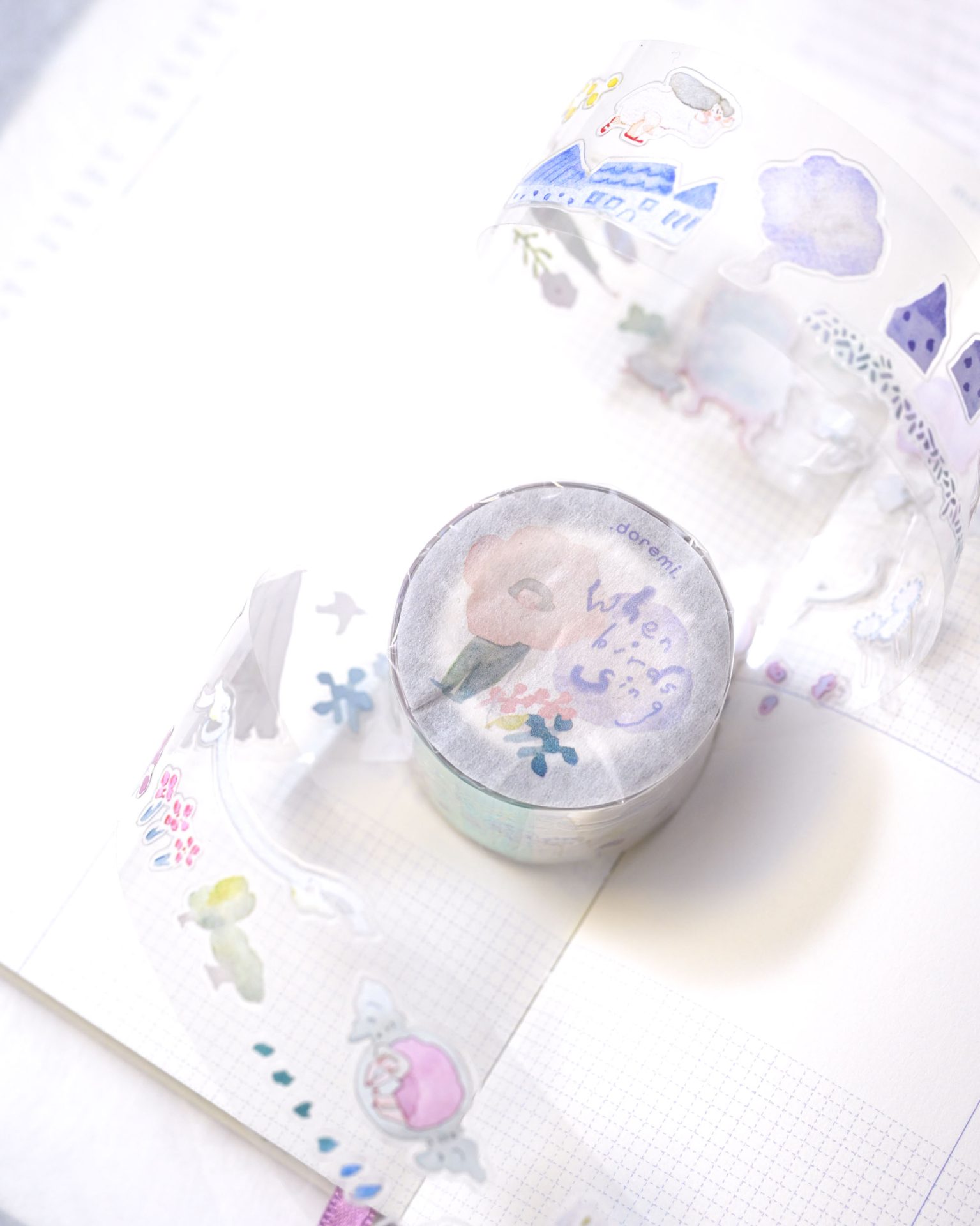 Dodolulu Kiss-cut PET Tape – When Birds Sing — gallery
