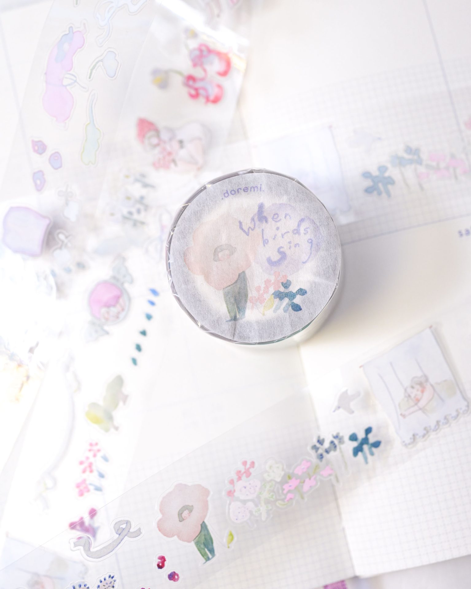 Dodolulu Kiss-cut PET Tape – When Birds Sing — gallery