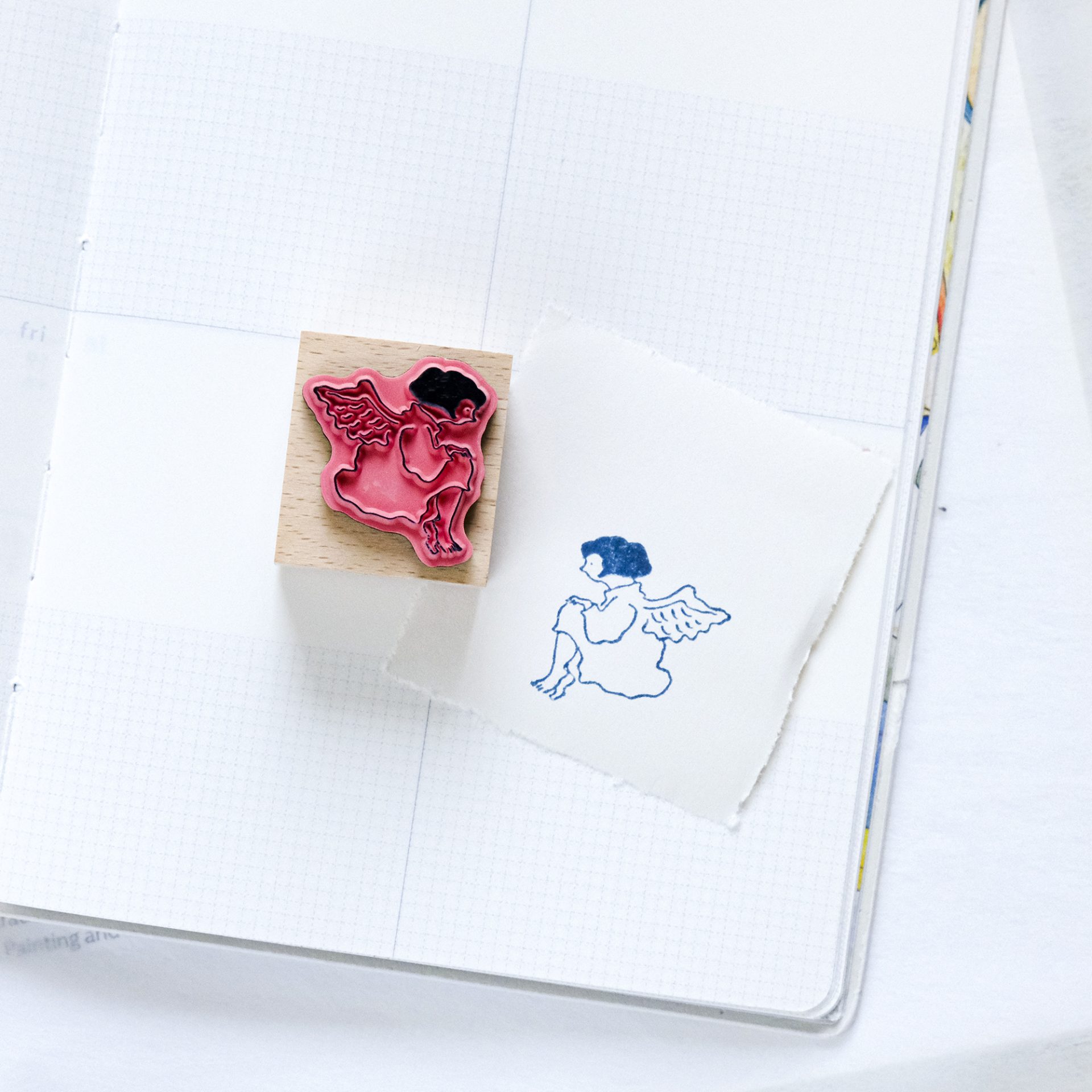 Dodolulu Wooden Stamp Set – Floating Angels — gallery