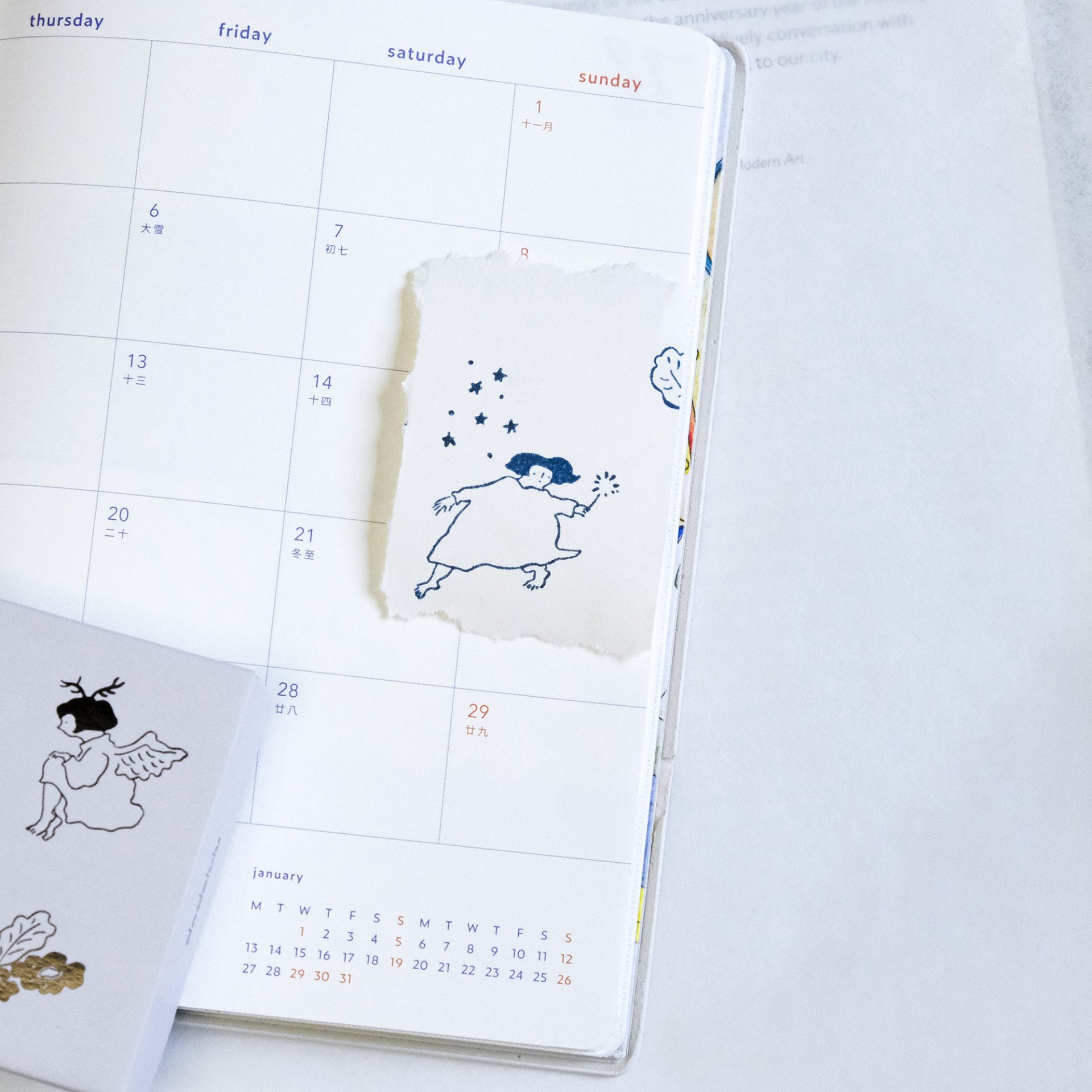 Dodolulu Wooden Stamp Set – Floating Angels — gallery