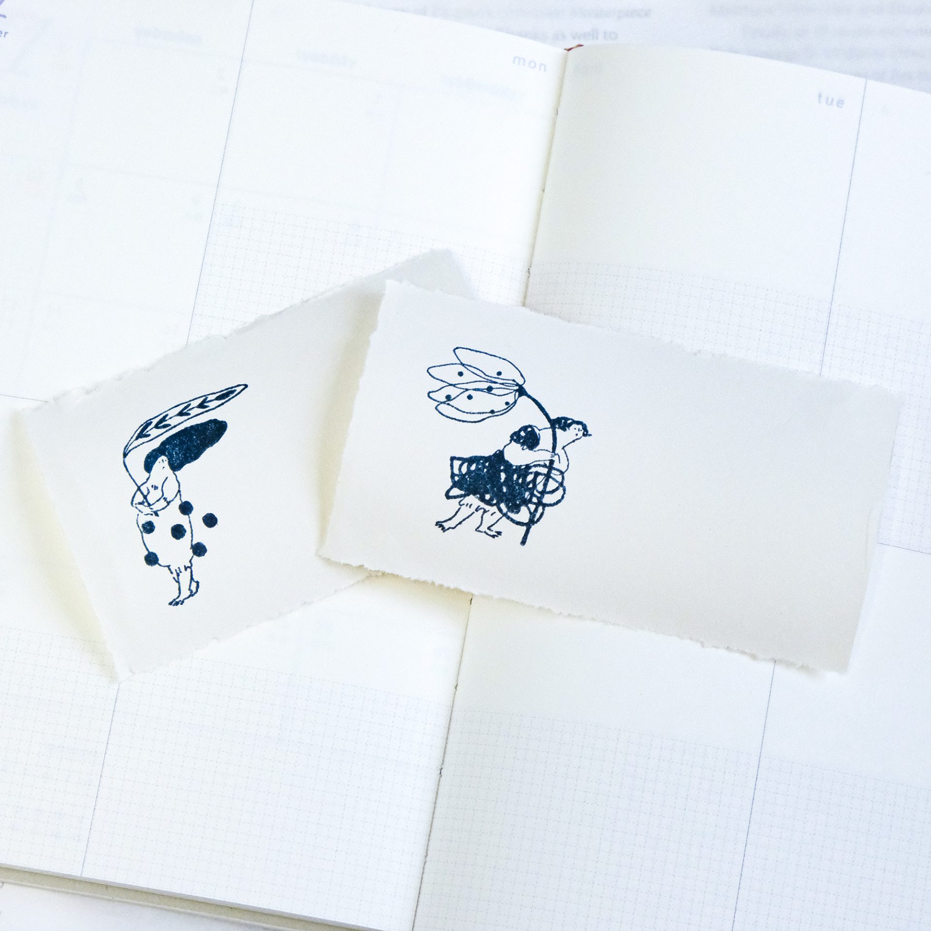 Dodolulu Wooden Stamp Set – Flower & Leaf — gallery