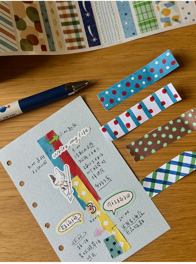 DON’T PUBLISH Molinta Die-Cut Washi Tape – Vibrant Pattern — gallery