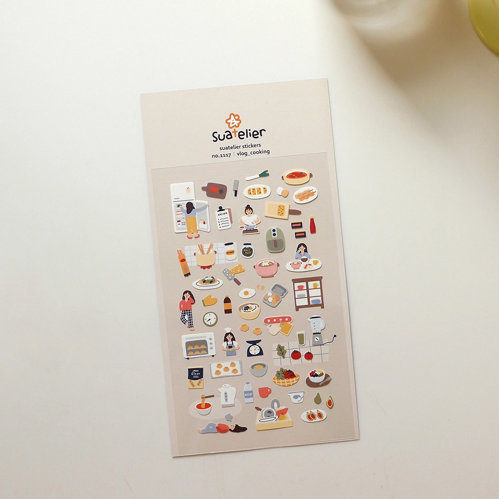 Suatelier Sticker Sheet - Vlog_cooking