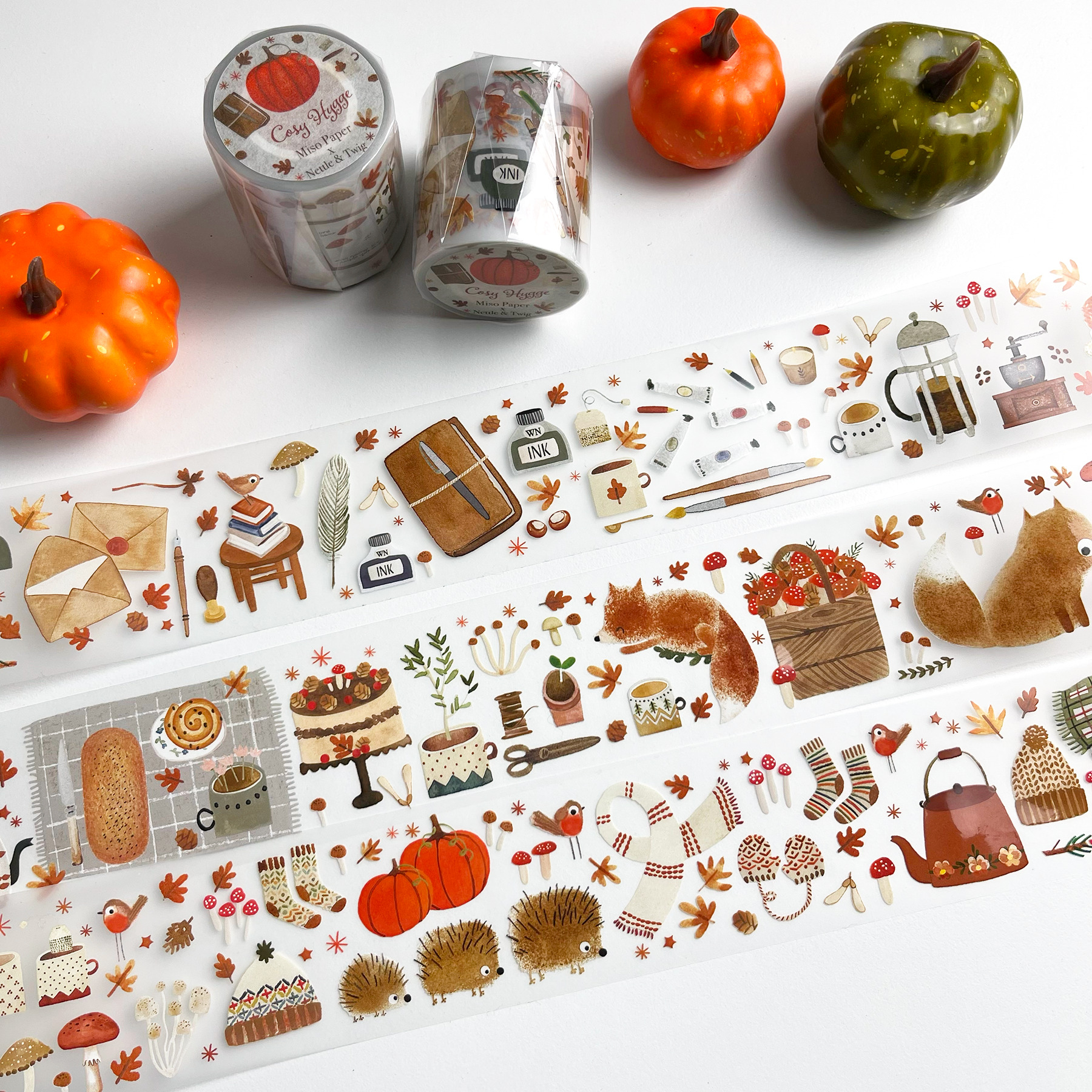 Miso Paper x Nettle and Twig "Cosy Hygge" Kiss-cut PET tape
