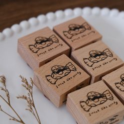 Close-up of the Sweet Like Candy wooden rubber stamp by Eileen Tai Studio.