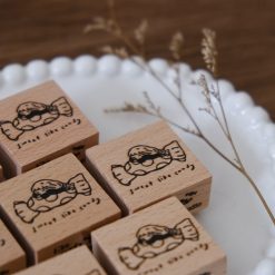 Grouped Sweet Like Candy rubber stamps by Eileen Tai Studio shown in a close flat lay.