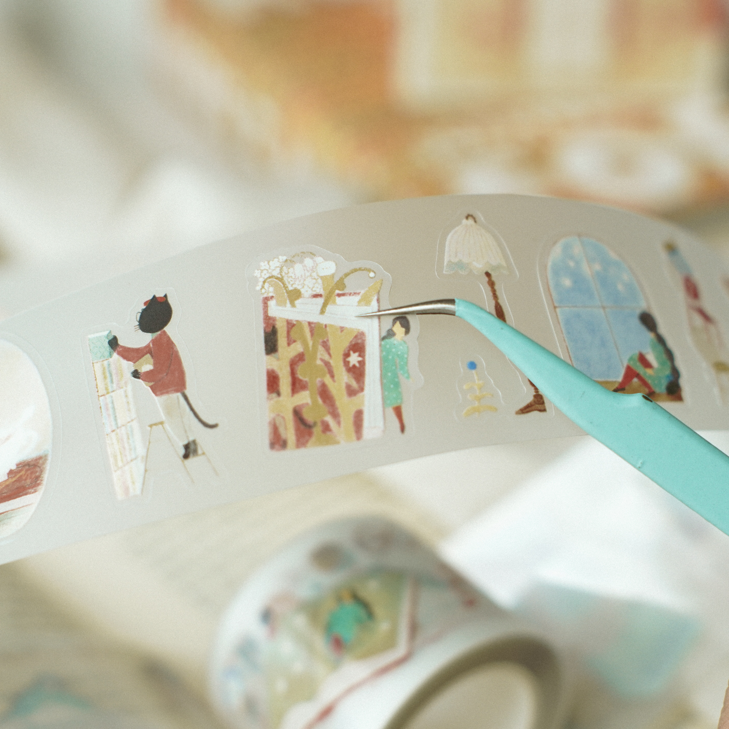 Teayou Kiss-cut PET Tape 'Enchanted Library'