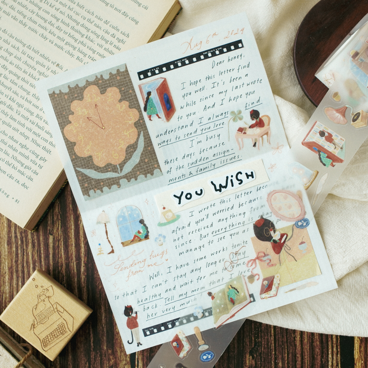 Teayou Kiss-cut PET Tape 'Enchanted Library'
