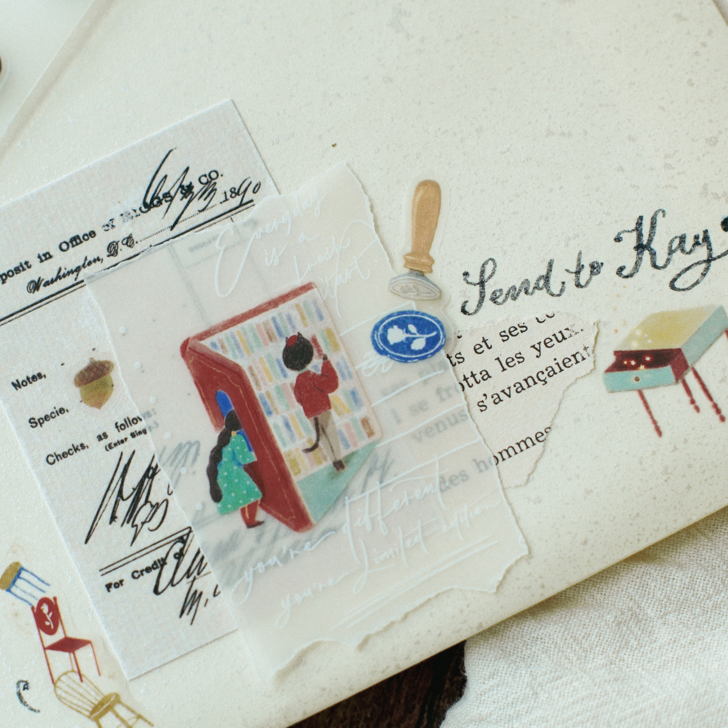 Teayou Kiss-cut PET Tape 'Enchanted Library'