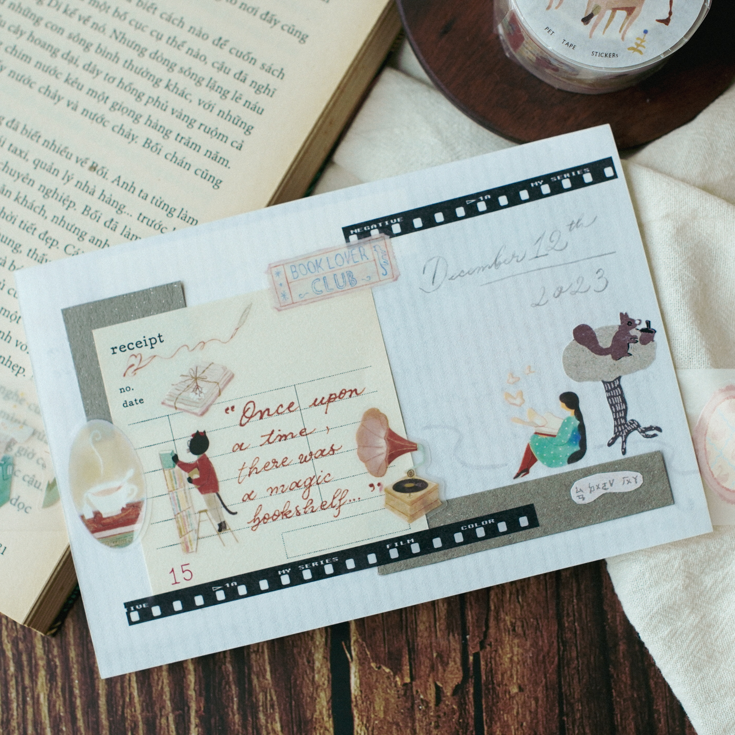 Teayou Kiss-cut PET Tape 'Enchanted Library'