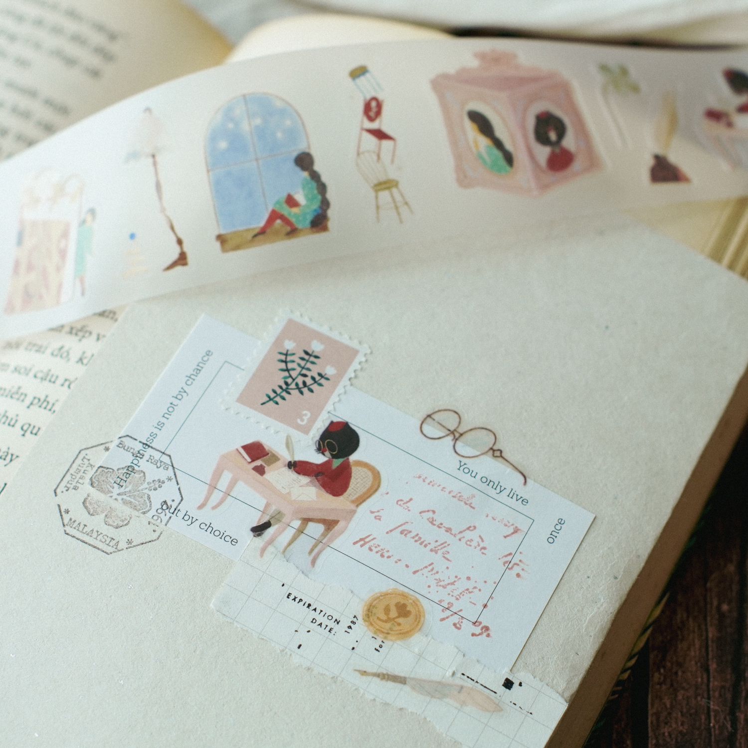 Teayou Kiss-cut PET Tape 'Enchanted Library'