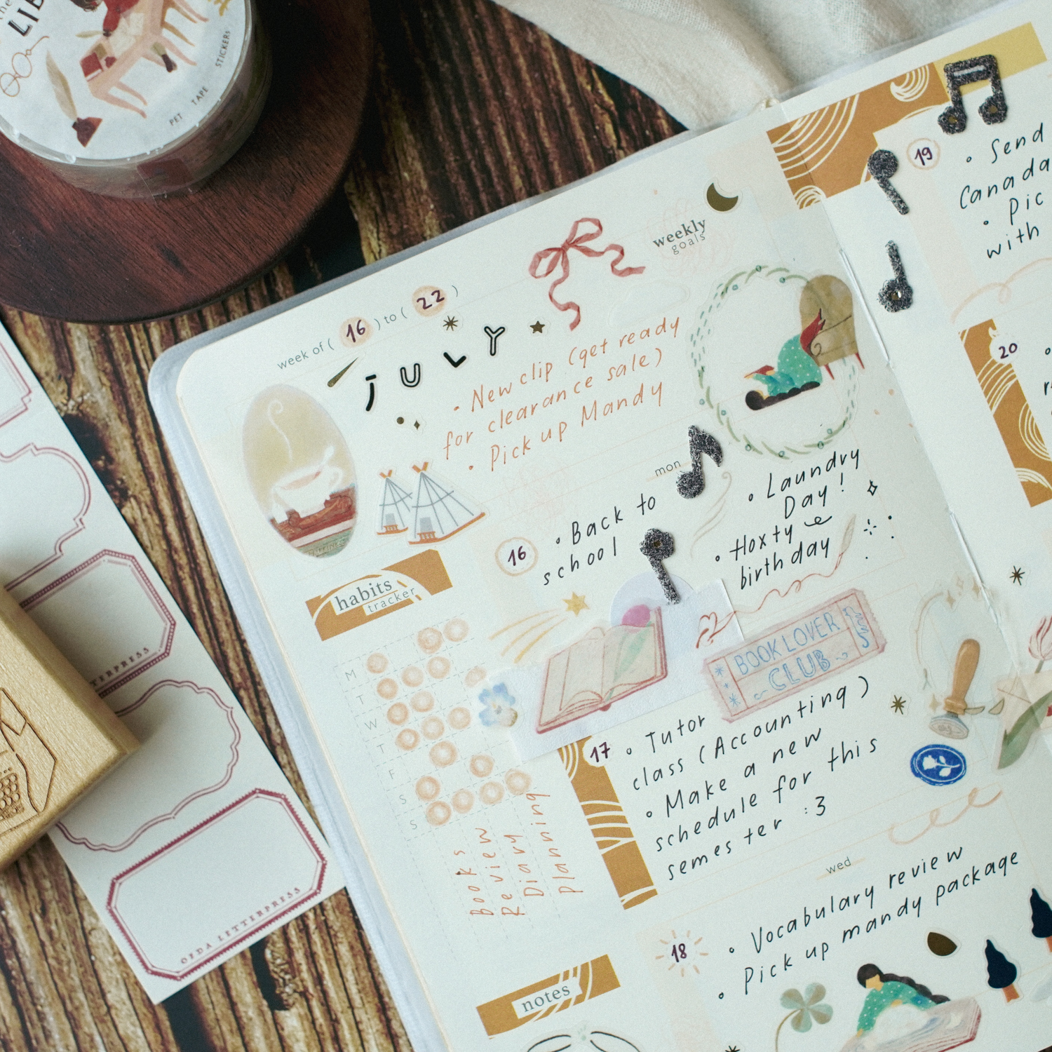 Teayou Kiss-cut PET Tape 'Enchanted Library'