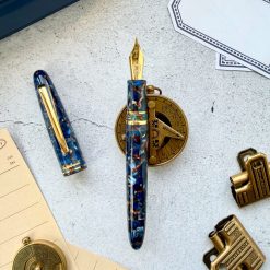 Esterbrook Estie Nouveau Bleu Fountain Pen with Gold Trim — gallery