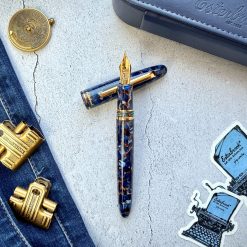 Esterbrook Estie Nouveau Bleu Fountain Pen with Gold Trim — gallery
