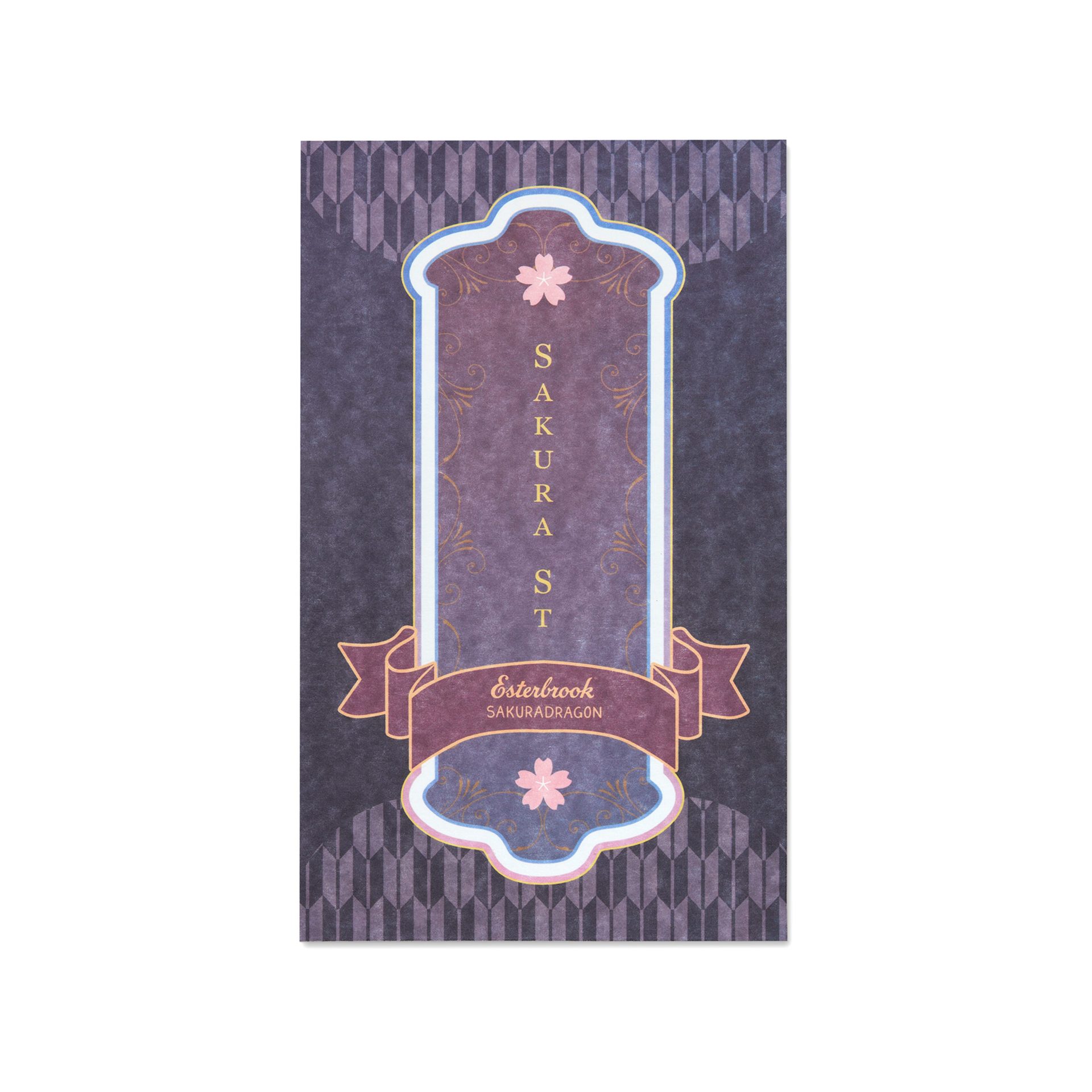 Esterbrook Sakura Street blotter paper with ornamental Sakura St design