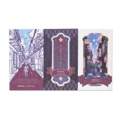 Esterbrook Sakura Street blotter paper, three printed sheet designs