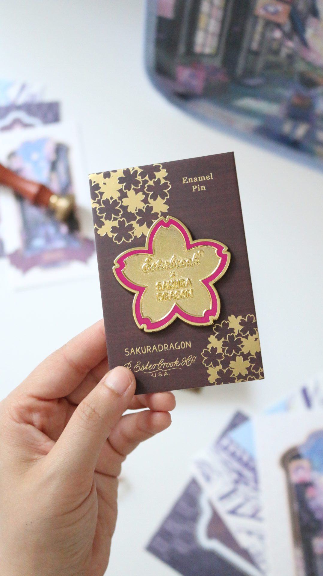 Esterbrook Sakura Street Flower Lapel Pin — gallery