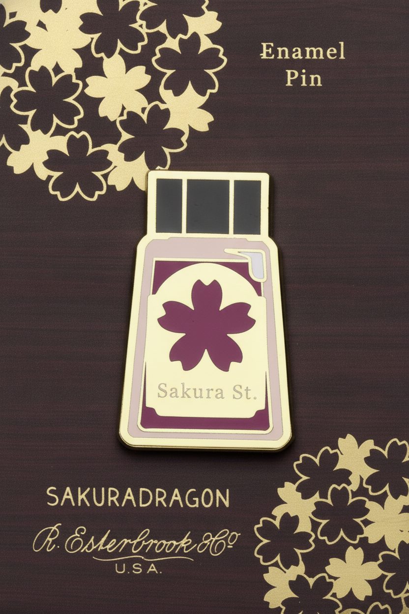 Esterbrook Sakura Street Ink Lapel Pin