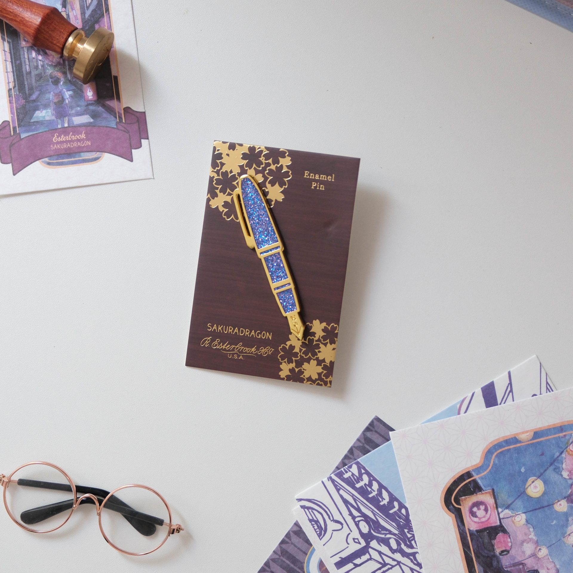 Esterbrook Sakura Street Pen Lapel Pin — gallery