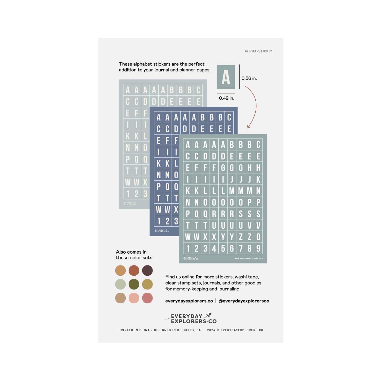 Everyday Explorers Co. Alphabet Sticker Sheets – Cloudy Days — gallery
