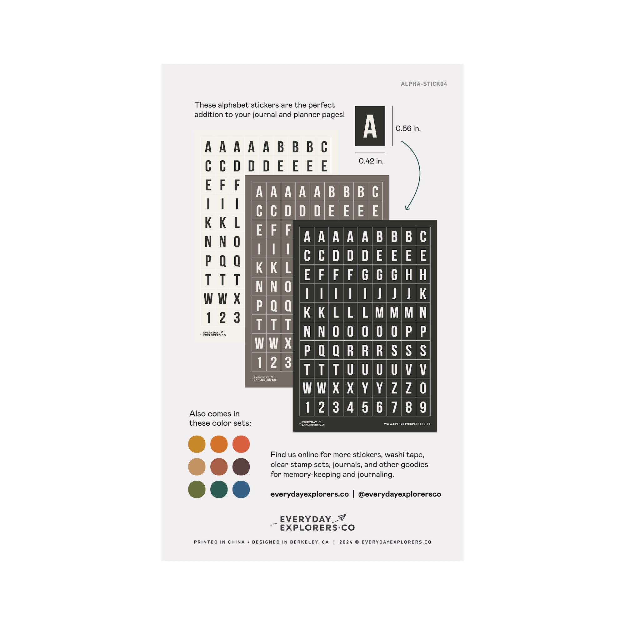 Everyday Explorers Co. Alphabet Sticker Sheets – Monochrome — gallery