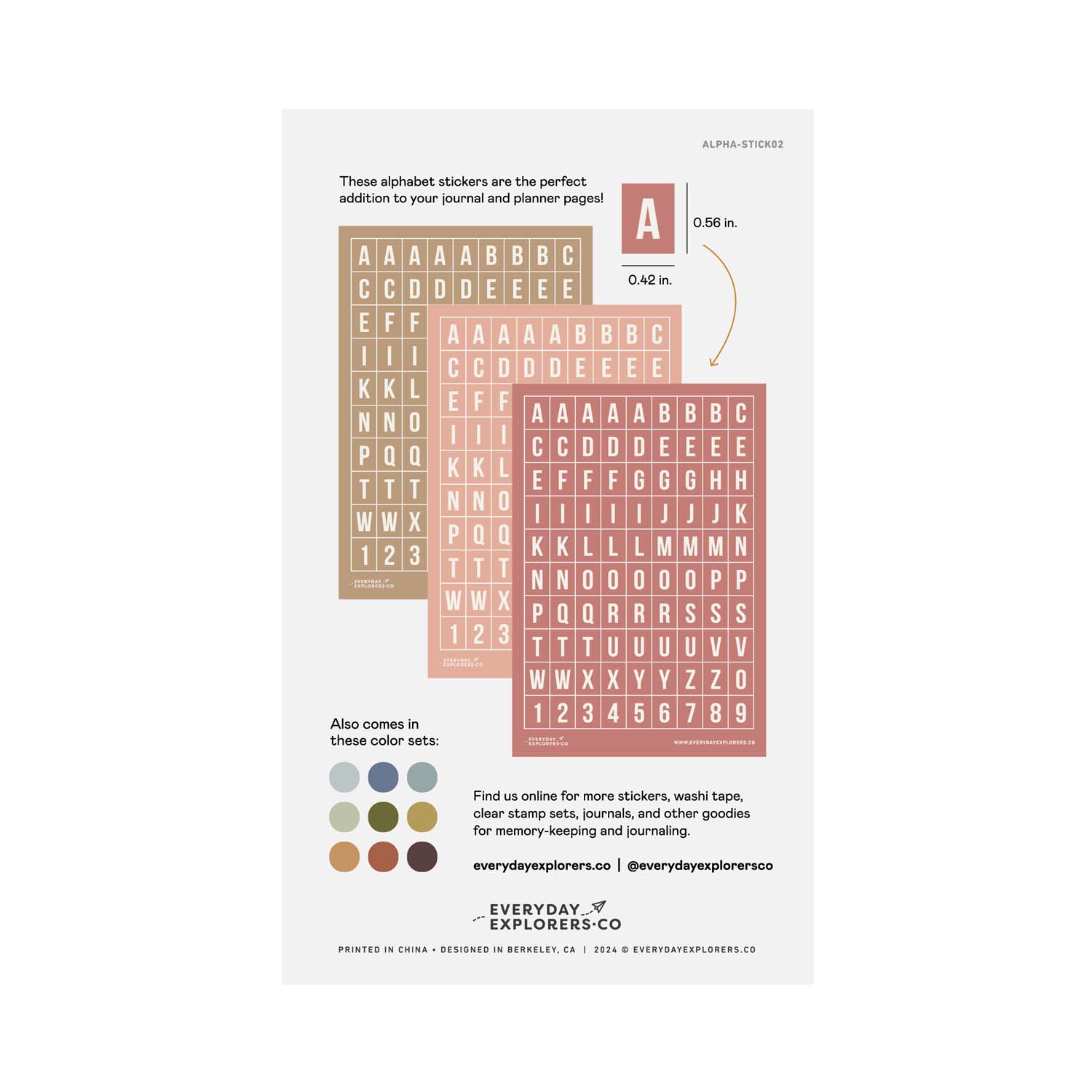 Everyday Explorers Co. Alphabet Sticker Sheets – Sakura Season — gallery