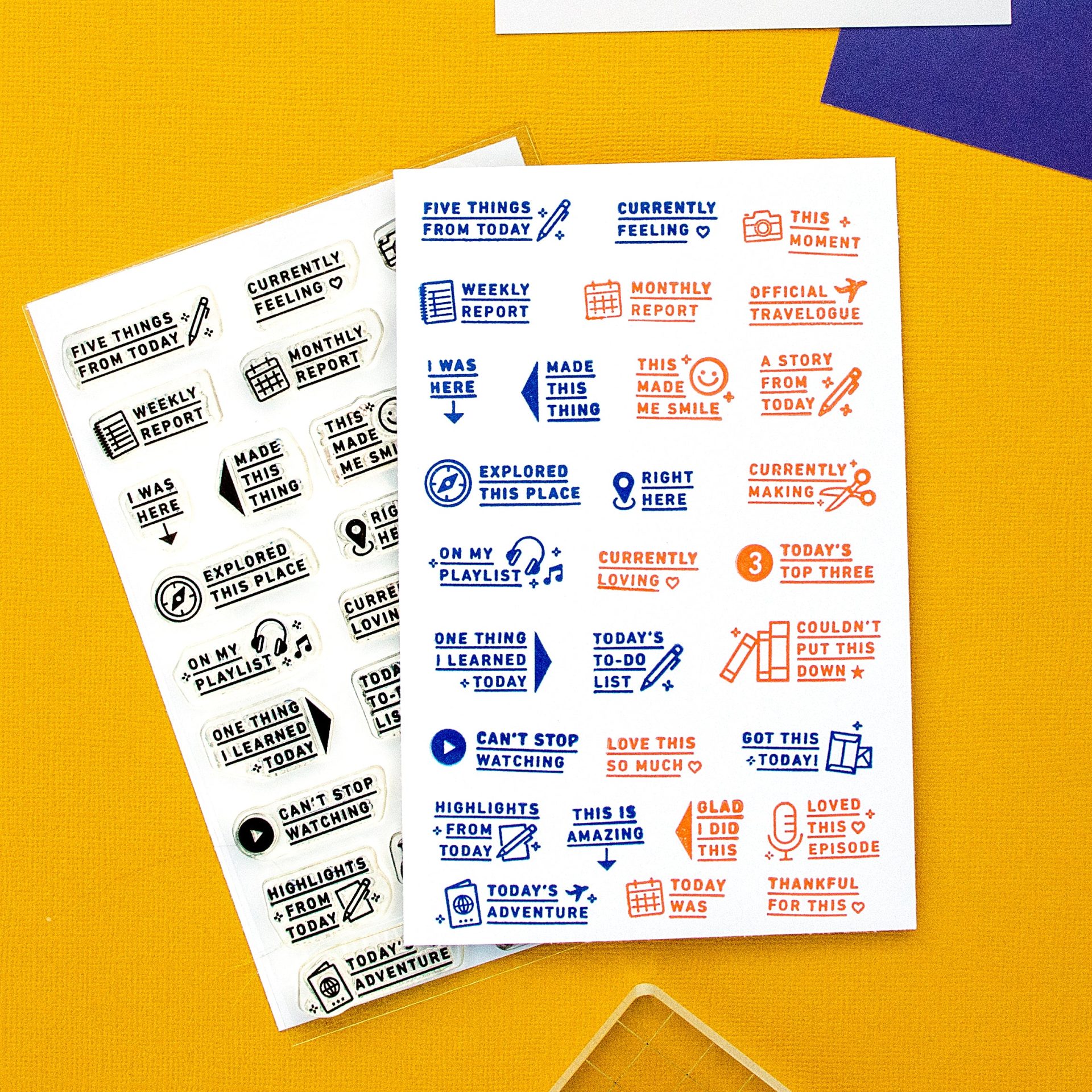 Everyday Explorers Co. Clear Stamp Set – 29 Prompts
