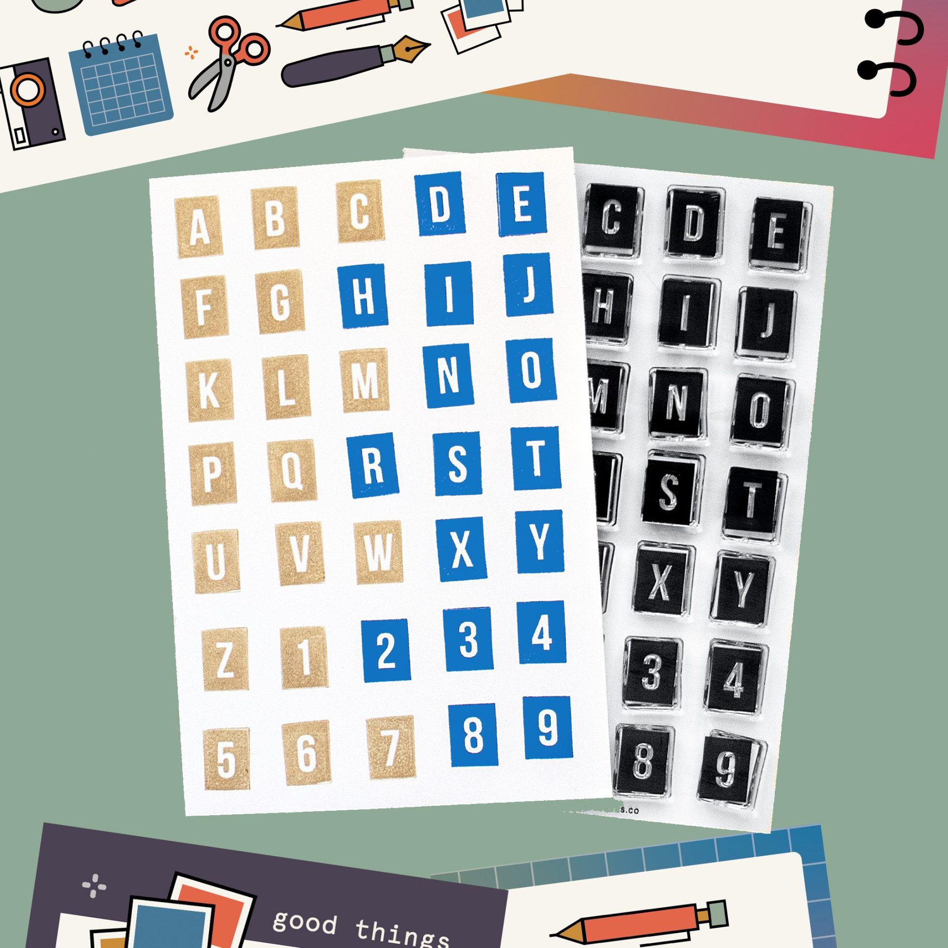 Everyday Explorers Co. Clear Stamp Set – Block Alphabet