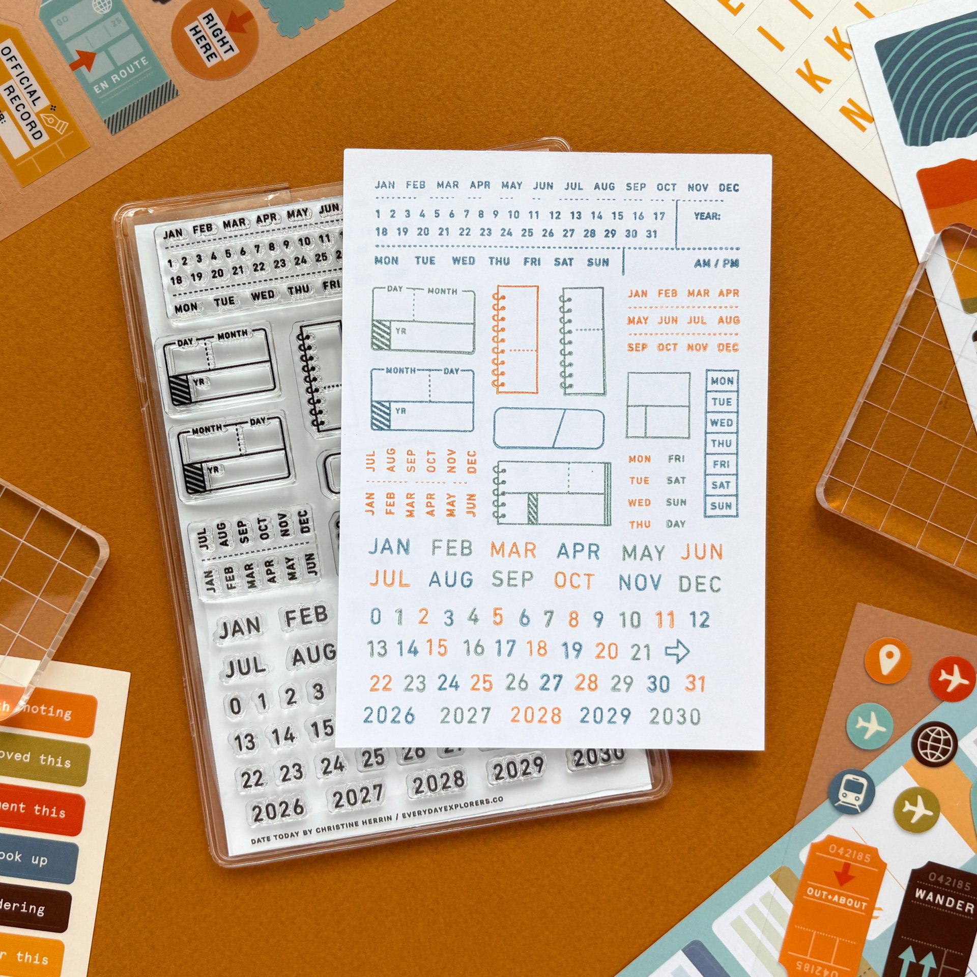 Everyday Explorers Co. Clear Stamp Set – Date Today