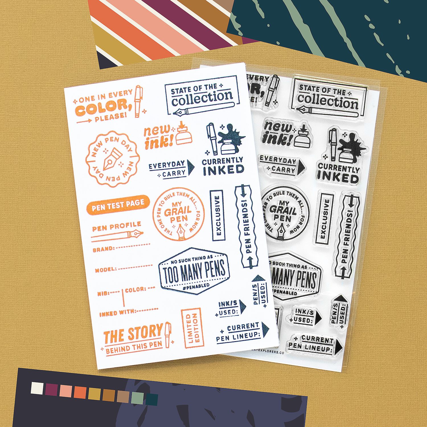 Everyday Explorers Co. Clear Stamp Set – New Pen Day
